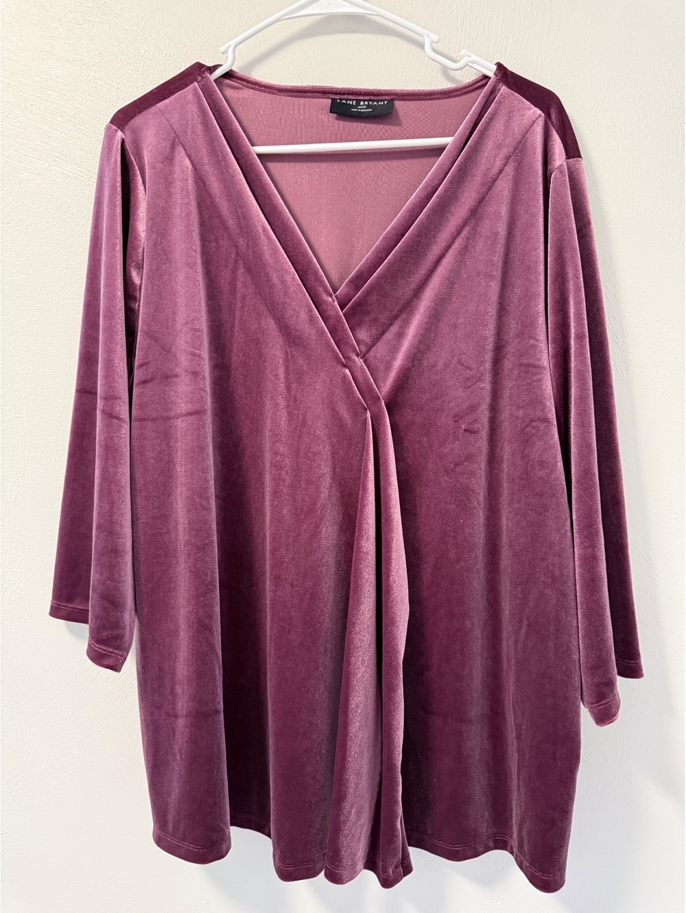 NWT Lane Bryant plus-size deep purple velvet top size 18/20